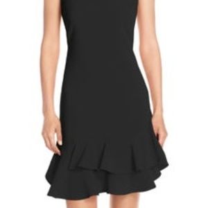 Zara black ruffle dress